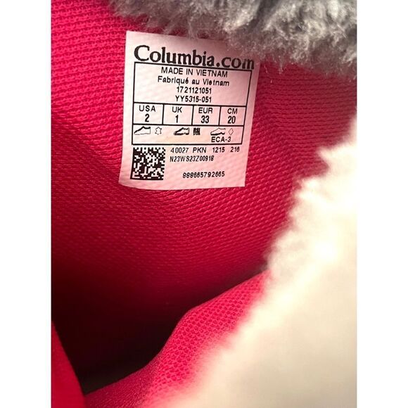 Columbia Bugaboot Gray Waterproof Insulated Lined Snow Boots Big Kids Youth 2 - Picture 6 of 14